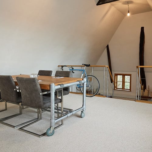 Raumgeberei, Sitzecke Esstisch, Industrial, Dachgeschoss, Rennrad