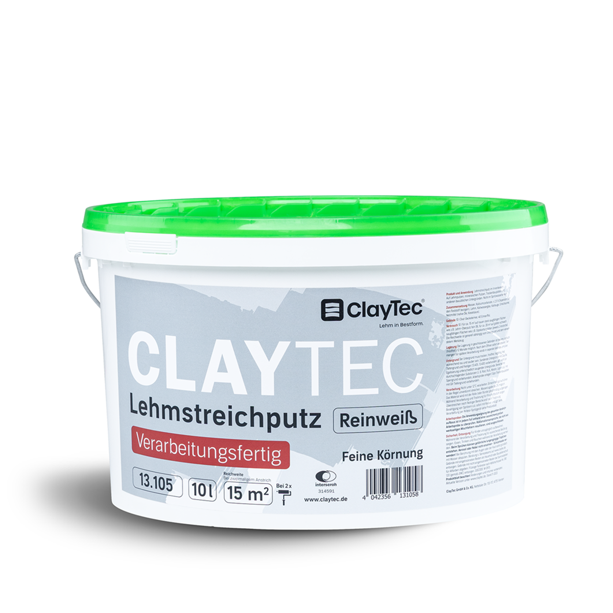 CLAYTEC Lehmstreichputz, verarbeitungsfertig