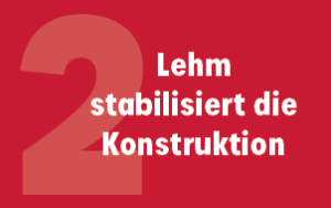 Lehm stabilisiert die Konstruktion
